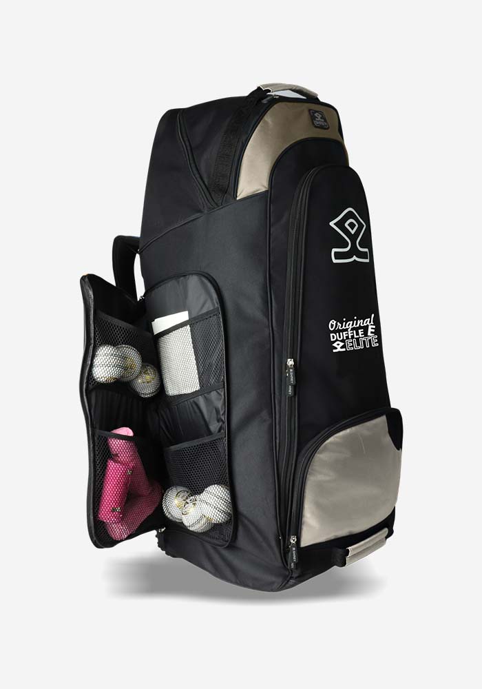 Shrey Elite Duffle Bag (Black/Ivory)