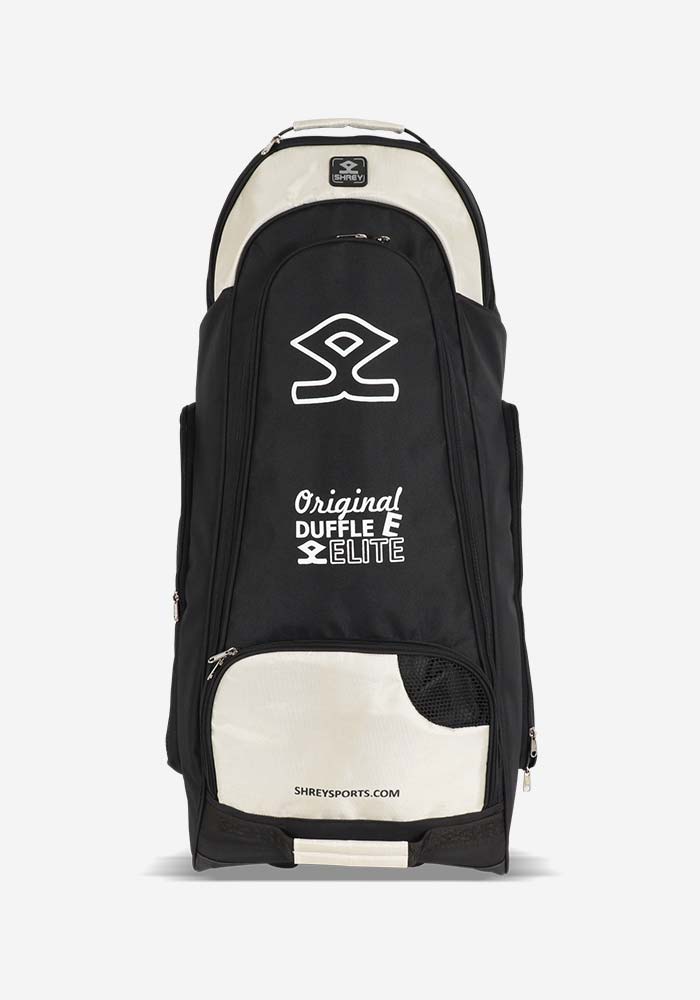 Shrey Elite Duffle Bag (Black/Ivory)